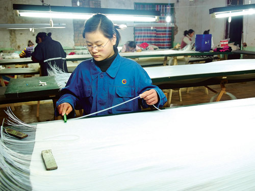 Spiral dry network manufacturing process